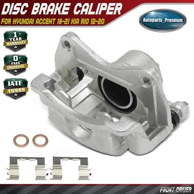 Pinza de freno de disco delantera izquierda con soporte para Hyundai Accent 18-22 Kia Rio 12-22 Foto 1 de 4
