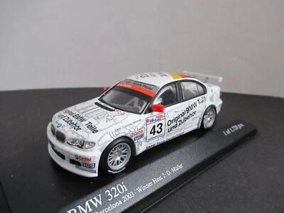 BMW 320i #43 Etcc Barcelona 2003 Winner Heat 2 Muller 1/43 MINICHAMPS 400032443 - Immagine 1 di 3