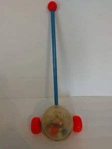 Fisher Price Vintage 1980 Corn Popper Push Toddler Toy Popcorn Works Perfectly - Picture 1 of 9