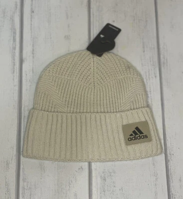 ADIDAS Men's Pine Knot 4 Fold Beanie alumina beige NEW*  - Image 1 of 4