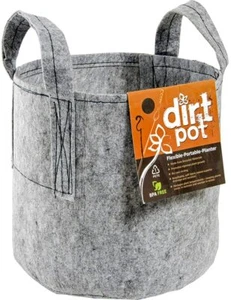 Maceta reutilizable bolsa de suciedad Hydrofarm HGDB300 - 300 galones gris con asas - Imagen 1 de 1