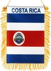 Anley 4x6 Inch Costa Rica Fringy Window Hanging Flag Fringed Costa Rican Flag