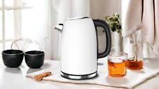 1.7L Electric Kettle Stainless Steel Kettles Hot Drinks Maker Home Office White