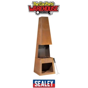 Sealey DG108 Dellonda Outdoor Chiminea Fireplace Heater Firewood Storage - Picture 1 of 5