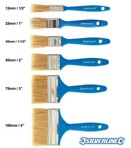 Silverline Disposable Paint Brushes All Sizes Multi Buy Decorating Wall Fence