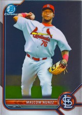Malcom Nunez 2022 Bowman Chrome Prospects Card #BCP-42 St. Louis Cardinals MLB