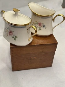 Vintage Lenox Morning Blossom Sugar And Creamer Set. - Picture 1 of 6