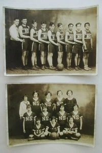 1927 Jungen Basketball Team Foto & Mädchen Basketball Team Foto, Newell Schule? - Bild 1 von 6