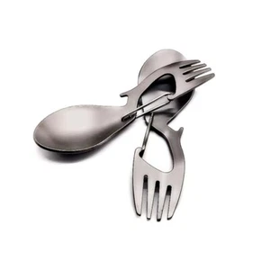 Portable Fork MultiFunctional Outdoor Camping Tableware Bottle Opener - Picture 1 of 8