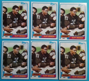 (6) 1981 Topps Cliff Branch #403 Vintage Football Card Lot Oakland Raiders - Picture 1 of 2