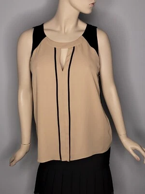 Vince Camuto New Camel Keyhole Neckline Short Sleeveless Top Size M - Image 1 of 4