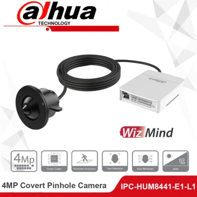 Dahua IPC-HUM8441-E1-L1 4MP Covert Pinhole WizMind Netzwerk Spy IP Kamera PoE - Bild 1 von 4