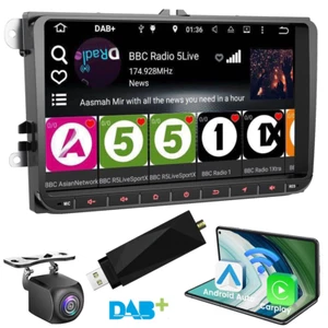 9" Autoradio Android12 GPS Navi WiFi Mit DAB+ Für 2DIN VW GOLF 5 6 Passat Touran - Bild 1 von 18