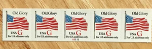 SCOTT #2892 FLAG OVER RED "G" - OLD GLORY ROULETTED - PNC5 PLATE #S2222 MNH - Picture 1 of 3