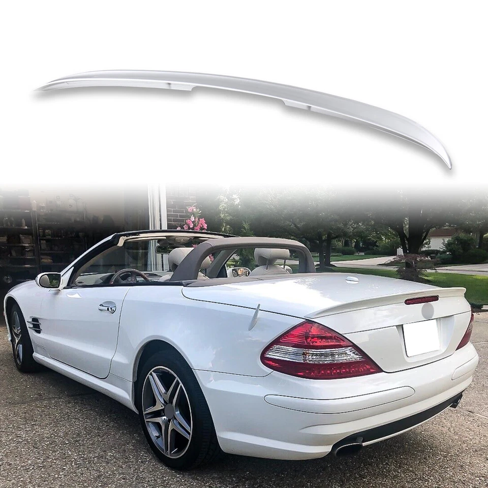 Painted ABS Trunk Spoiler for Mercedes Benz R230 A STYLE Iridium Silver 775 - Image 1 of 4