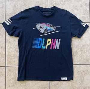 Pink Dolphin Men's Short Sleeve Blue Large T-Shirt Exotic Sports Car Racing Top - Picture 1 of 19