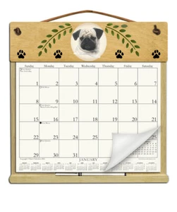 PUG CALENDAR HOLDER - REFILLABLE EVERY YEAR! - Picture 1 of 1