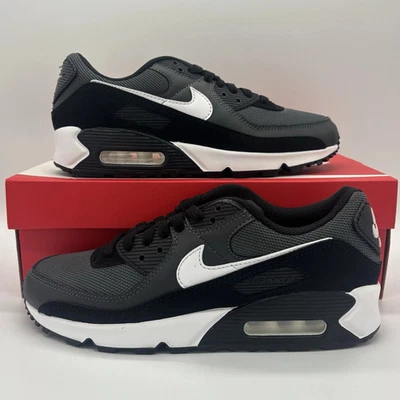 Nike Men's Air Max 90 Casual Shoes - Iron Smoke Grey Black White CN8490-002 - Image 1 of 4