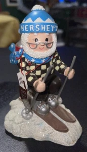 Figurina Hershey's Chocolate Kurt Adler 2004 sciatore Babbo Natale 5,5" - Foto 1 di 9