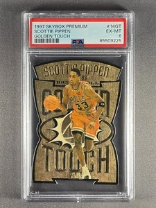 1997-98 Skybox Premium Golden Touch #14GT Scottie Pippen PSA 6 EX-MT Die Cut - Picture 1 of 2