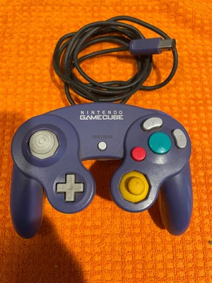 Official Nintendo PURPLE/CLEAR GameCube Controller OEM DOL-003 Indigo  - Image 1 of 2