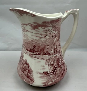 Alfred Meakin Blechdose 5,25" Milchkännchen/Krug/Kanne - Rosa Transferware - Bild 1 von 6