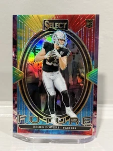 Brock Bowers 2024 Panini Select Rookie Future Tie Dye /25 SSP Rookie RC - Foto 1 di 12