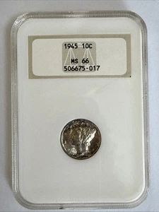 1945 MERCURY DIME MS66 - Picture 1 of 4