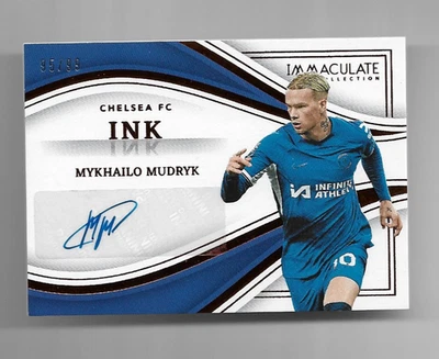 2023-24 Panini Immaculate INK Autograph Auto Card : Mykhailo Mudryk #95/99 - Image 1 of 2