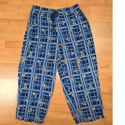 Disney Pajama Pants Large Mickey Goofy Fleece Sleepwear L  - Image 1 of 4