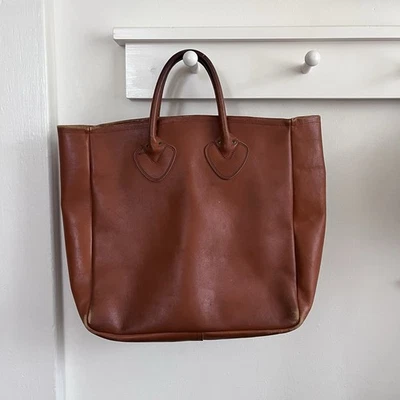 Vintage L.L. Bean Leather Boat Tote - Rare 1960’s - Image 1 of 4