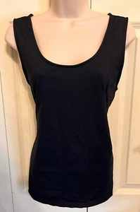Semantics Tank Top Womens Sleeveless Scoop Neck Nylon Black Size X-Large - Picture 1 of 5
