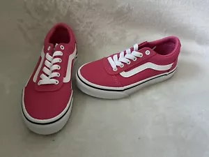 Vans Ward Sneakers Shoes Toddler Girls Sz 12 Honeysuckle Pink Off Wall Canvas - Picture 1 of 10