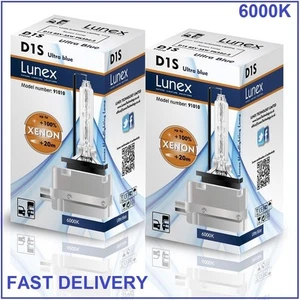 2 x D1S LUNEX XENON LÁMPARAS 6000K BOMBILLA compatible con 66043 66144 85410 UB - Afbeelding 1 van 1