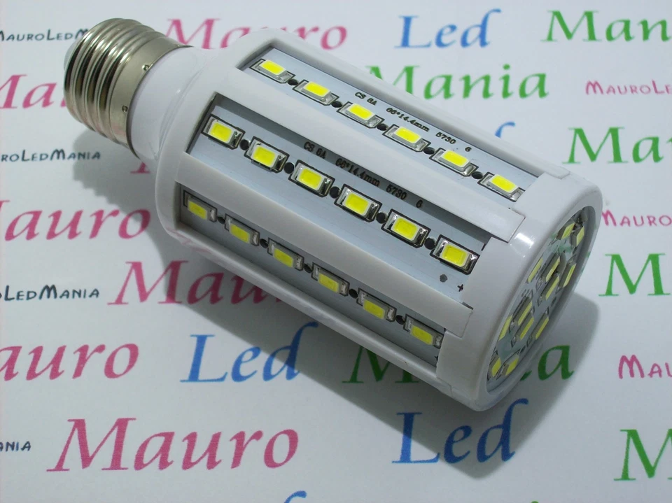LAMPADA E27 LED 15W RESA 150W 60 SMD 5730 LAMPADARIO BIANCO CALDO 3500K PAVIA - Immagine 1 di 1