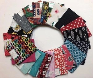 Fat Quarter Set of 20 Various Solid Colorful Fabric 100% Cotton 18 x 21 inches - Picture 1 of 4