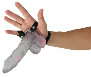 BDSM Hand Strap On Cuero Mano Pene Soporte Arnés Cuerpo - Imagen 1 de 4