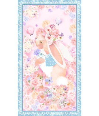 Panel de resorte de jardín Michael Miller Wondrous Woodland Bunny 100 % algodón tela Foto 1 de 4