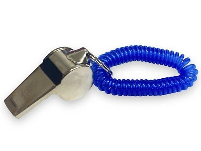 Whistle Teacher Coloured Metal Sports Loud Football Referee Keyring - Image 1 of 3