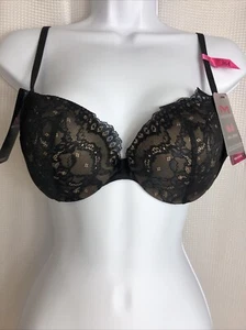 Reggiseno Maidenform DM9900 Demi Coverage push up/in ferretto pizzo nero 36A NUOVO - Foto 1 di 9