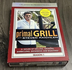Primal Grill w/ Steven Raichlen Season 1 Grilling Complete 4 DVD Box Set - Imagen 1 de 9
