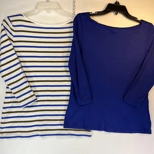 Talbots Bluse kleines Oberteil 3/4 Arm Rundhals 1 Baumwolle 1 Baumwolle/Modal - Bild 1 von 12