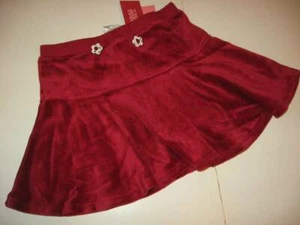 NWT Gymboree Holiday Panda Girls Red Velour Skort Sz 5 - Picture 1 of 1