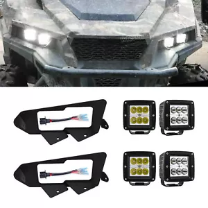 Fit Polaris Ranger 570&900 XP/CREW 24W LED Light Pods Hidden Headlight Mount Kit - Picture 1 of 10