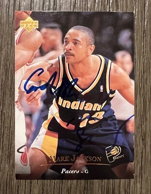 Mark Jackson Auto 1995 Upper Deck Card #129 Vintage St. John's Red Storm Knicks - Image 1 of 2