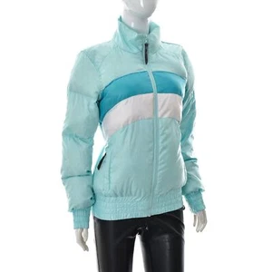 Salomon Womens Bomber Puffer Jacket Color-Block Down Winter Warm Coat Size m/M - Picture 1 of 12