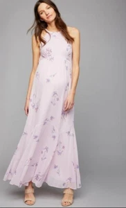 NWT A Pea in The Pod Lavender Maternity Maxi Dress size XS - Picture 1 of 9