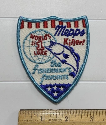 Mepps Killer! Spinner Lures The Fisherman's Favorite Embroidered Fishing Patch - Image 1 of 3