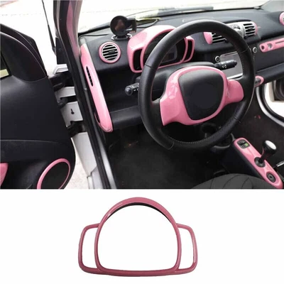 Bisel de cubierta de marco rosa brillante 2009-2015 para tablero de instrumentos de coche Benz Smart Fortwo Foto 1 de 4