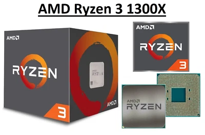 AMD Ryzen 3 1300X Quad Core ''Summit Ridge'' Processor 3.5-3.7 GHz, AM4, 65W CPU - Image 1 of 4